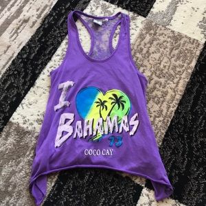 Lace back Bahamas tank top